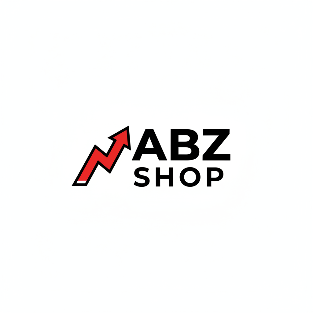 generate a picture that shows reselling clean aesthic "abz shop" logo 